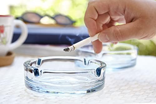 Destalya Glass Ashtrays Set of 2 Clear