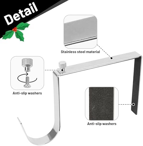 AQKILO Adjustable Wreath Hangers for Headstones - 2 Pack