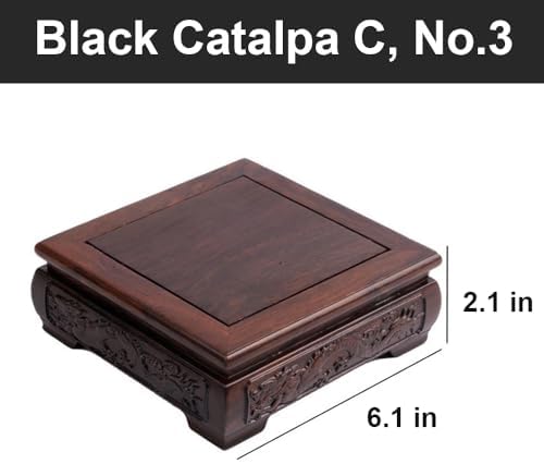 GOLDY WENDY Square Solid Wood Pedestal Display Stand