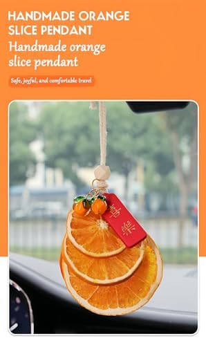Realistic Orange Slice Hanging Christmas Ornament for Car Mirror