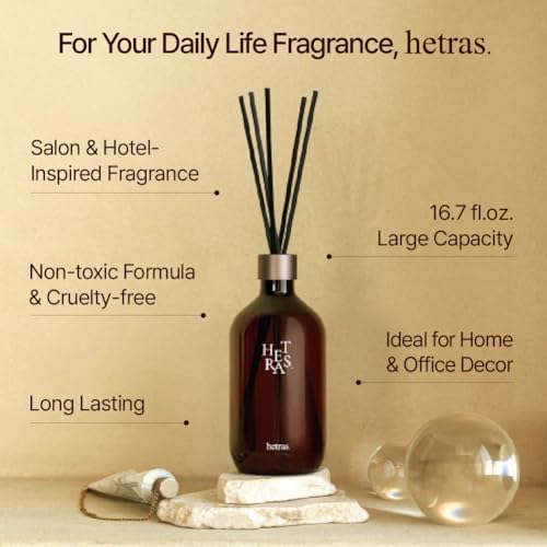 HETRAS Premium Reed Diffuser Set 169 Fl Oz 2 Pack