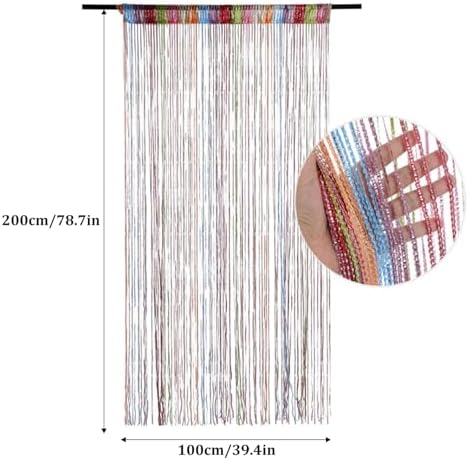 Tassel Style Door Curtain with Rainbow Colors
