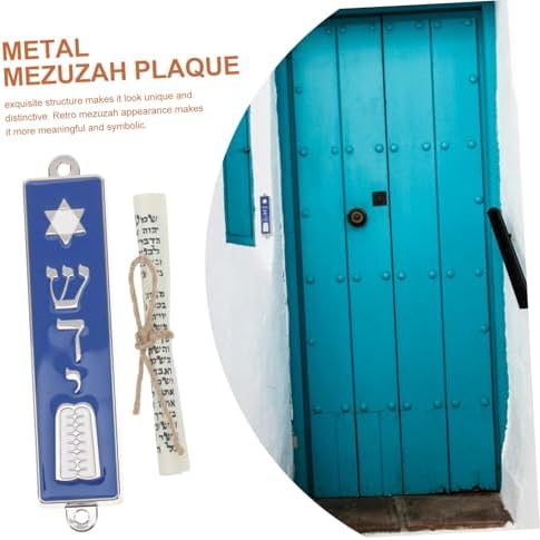 Jewish Mezuzah with Sacred Script and Star Pattern