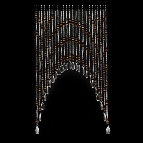 Wupyi Brown Crystal Beaded Curtain for Doorways and Windows
