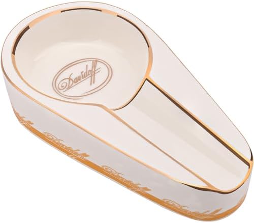 Kepfire Cigar Ashtray Portable Luxury White Ceramic