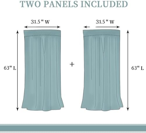 Rustic Barn Door Blackout Curtains 63x63 inch