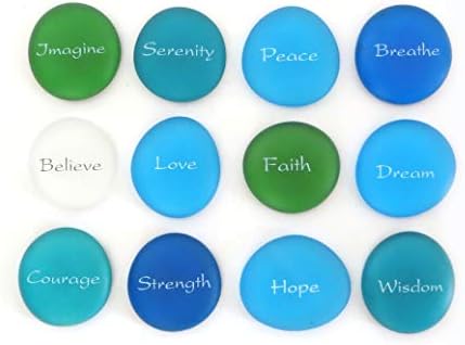 Mermaids Message Sea Glass Stones Assorted Frosted Words
