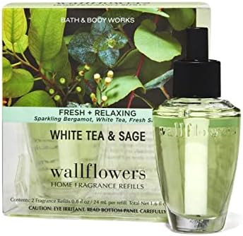 Wallflowers Bath Body Works Fragrance Refill Bulb 2 Pack White Tea Sage