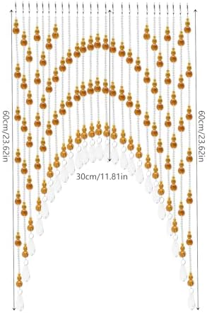 Wupyi Brown Crystal Beaded Curtain for Doorways and Windows
