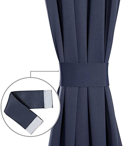PANOVOUS Door Window Curtain Panel 25x40 Inch Navy Blackout