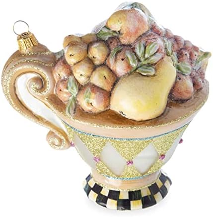 MacKenzie-Childs Glass Ornament Della Robbia Teacup
