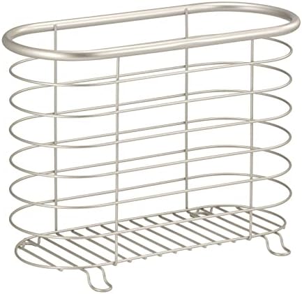 mDesign Steel Magazine Holder Storage Organizer Bin