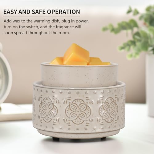 Mocosa 3-in-1 Ceramic Wax Warmer for Scented Candles