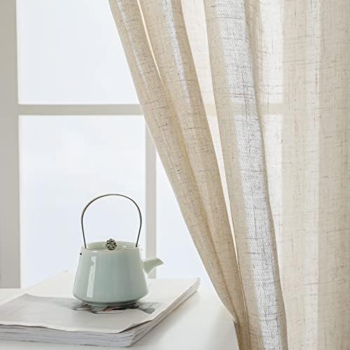 Demetex French Door Curtain 2 Panels 30x72 Beige