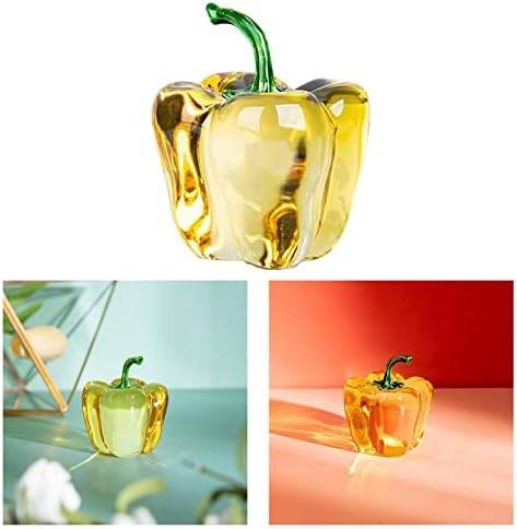 Yellow Chili Cherry Crystal Sculpture Home Decoration