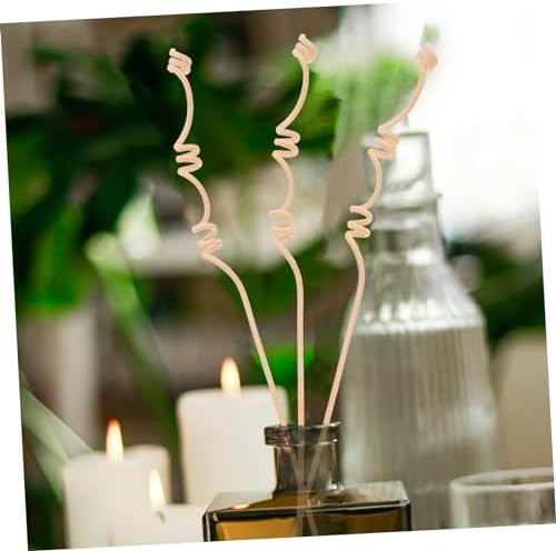 Cabilock 20pcs Multi-Spiral Natural Rattan Diffuser Sticks