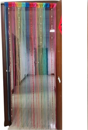 ZideTang Button Beaded Door Curtain with Fringe