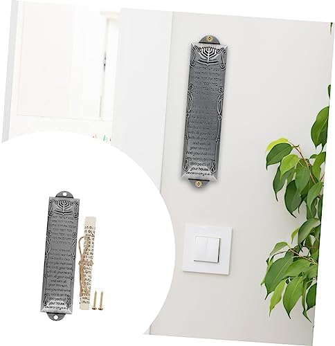 Retro Metal Mezuzah Plaque Door Decor