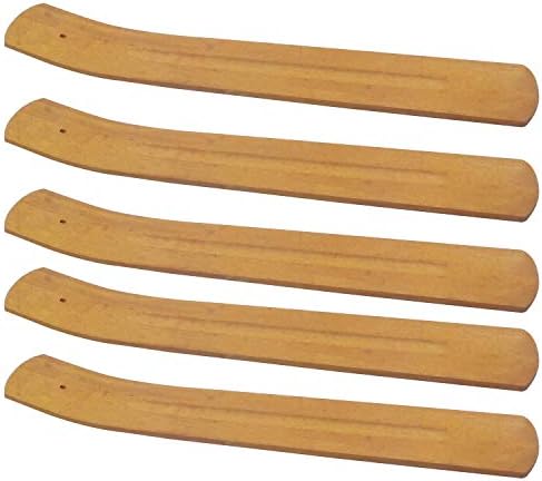 TRENDBOX 5pcs Plain Wood Incense Stick Holder Burner Ash Catcher