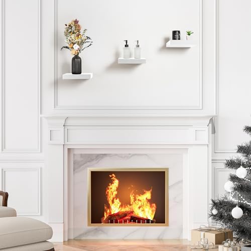 Sorbus 3 White Floating Shelves for Wall Display