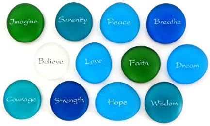 Mermaids Message Sea Glass Stones Assorted Frosted Words