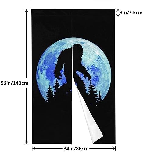 Moon Bigfoot Door Curtain 34x56 Inch Privacy Panel
