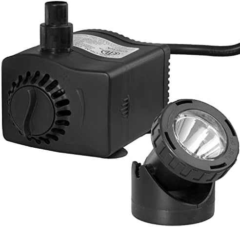 TotalPond 400 GPH Fountain Pump with LED Light
