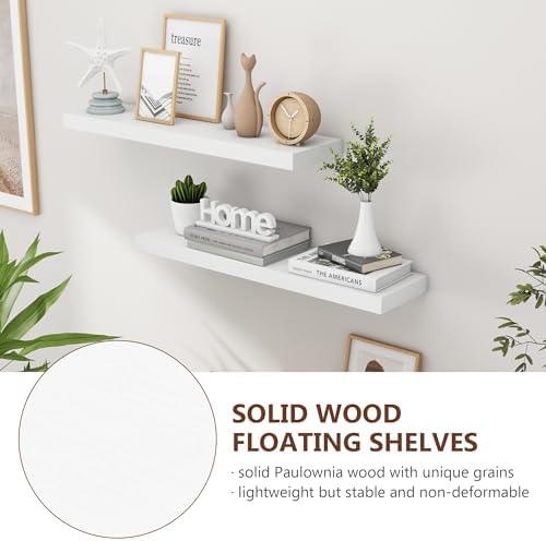 Fuqing 30 Inch White Floating Shelves Set of 2