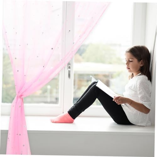 Stars Pattern Sheer Curtain for Living Room