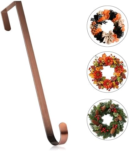 MCFULL 14 Inch Bronze Wreath Hangers for Front Door