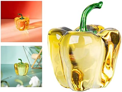 Yellow Chili Cherry Crystal Sculpture Home Decoration
