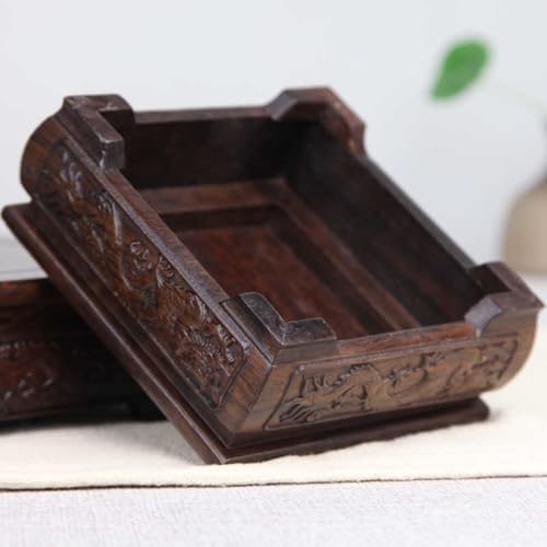 GOLDY WENDY Square Solid Wood Pedestal Display Stand