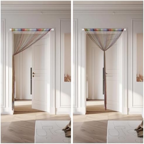 4 Piece Glitter String Curtains Boho Door Divider Decor