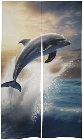 Beautiful Dolphin Door Curtain Panel 17x57 Inch