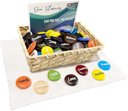 Lifeforce Glass Inspirational Word Stones Set of 100