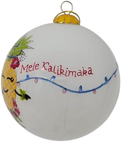 Happy Aloha Pineapple Hula Cheer Christmas Ornament