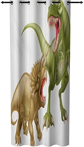 XISUNYA Blackout Door Curtain with Dinosaur Print