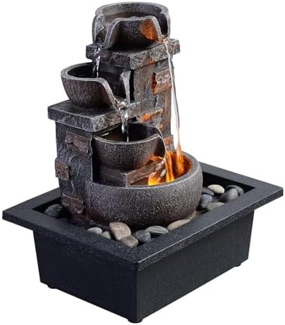 Kalona Decor Desktop Fountain - 4 Tier 10 Inch Design