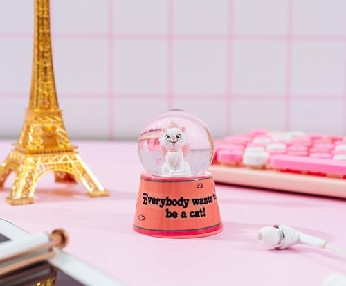 Disney Aristocats Marie Light-Up Snow Globe 3 Inches Tall