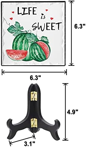 ZOE GARDEN Watercolor Watermelon Desk Ceramic Ornament 63x63