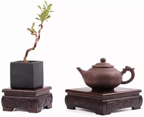 GOLDY WENDY Square Solid Wood Pedestal Display Stand
