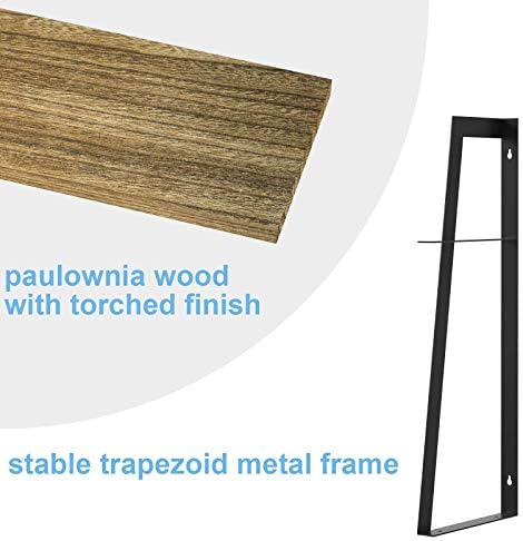 SRIWATANA 2-Tier Floating Wall Shelves Carbonized Black