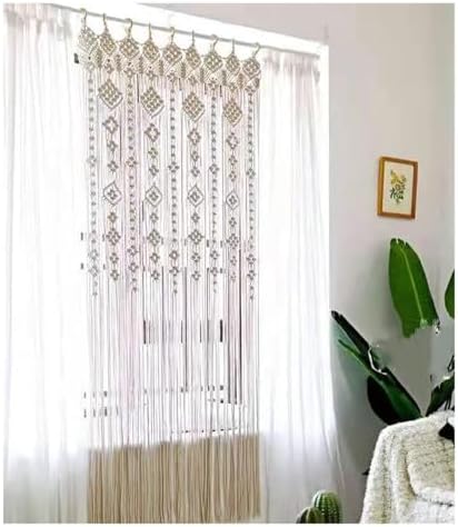 Elegant Cotton Rope Tassel Woven Door Curtain