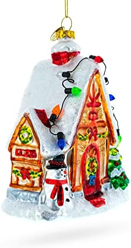 Gingerbread Delight Blown Glass Christmas Ornament 1