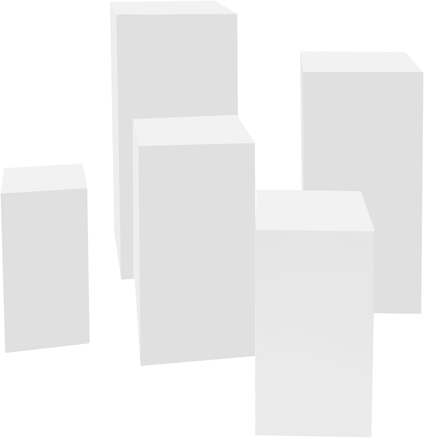 5 Piece Square Pedestal Stand Set for Wedding Displays