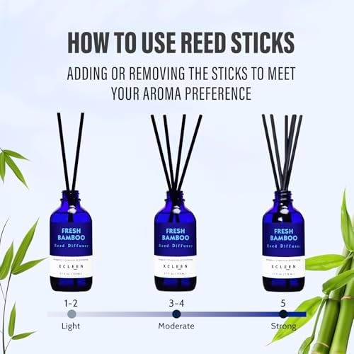 Xcleen Reed Diffuser Set Fresh Bamboo 37 Oz