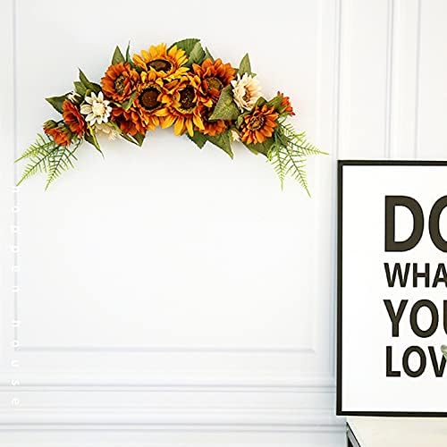 Fall Swag with Sunflower Garland 236 Inch Hanging Floral Wreath