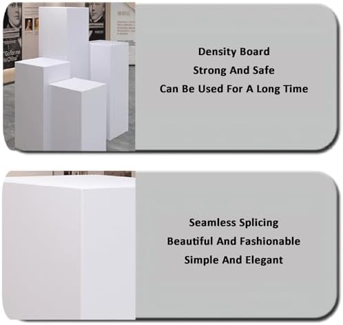 ZDMEI Cube Display Pedestal Stand 200KG Load White 40x120cm