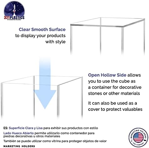 4 Pack Clear Acrylic Display Box Art Sculpture Pedestal
