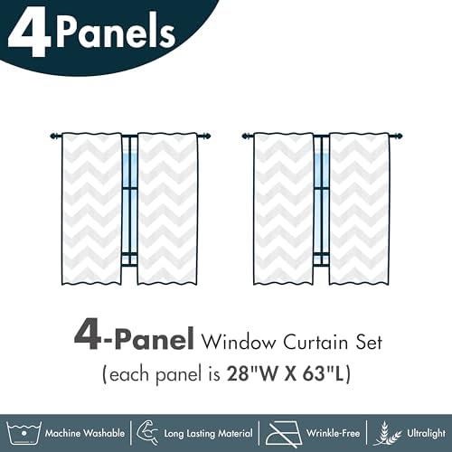 Ambesonne Striped Window Curtains Pack of 2